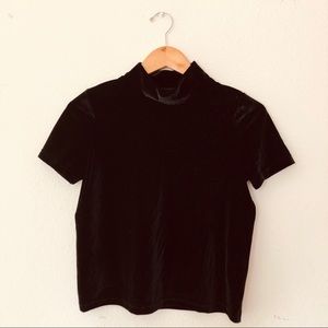 Madewell Crushed Velvet Short Sleeve Top